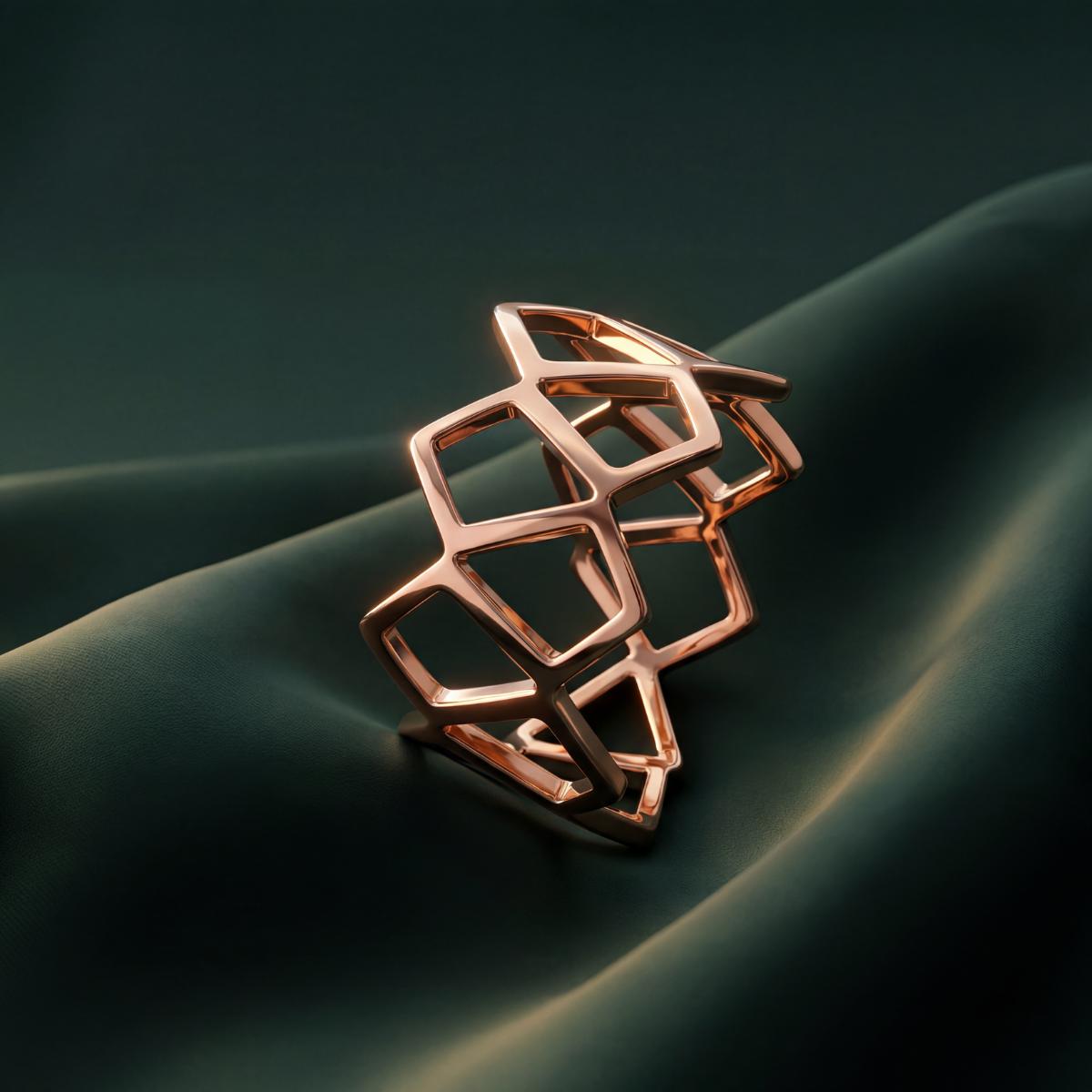 Rose Gold Mesh Ring product image 3