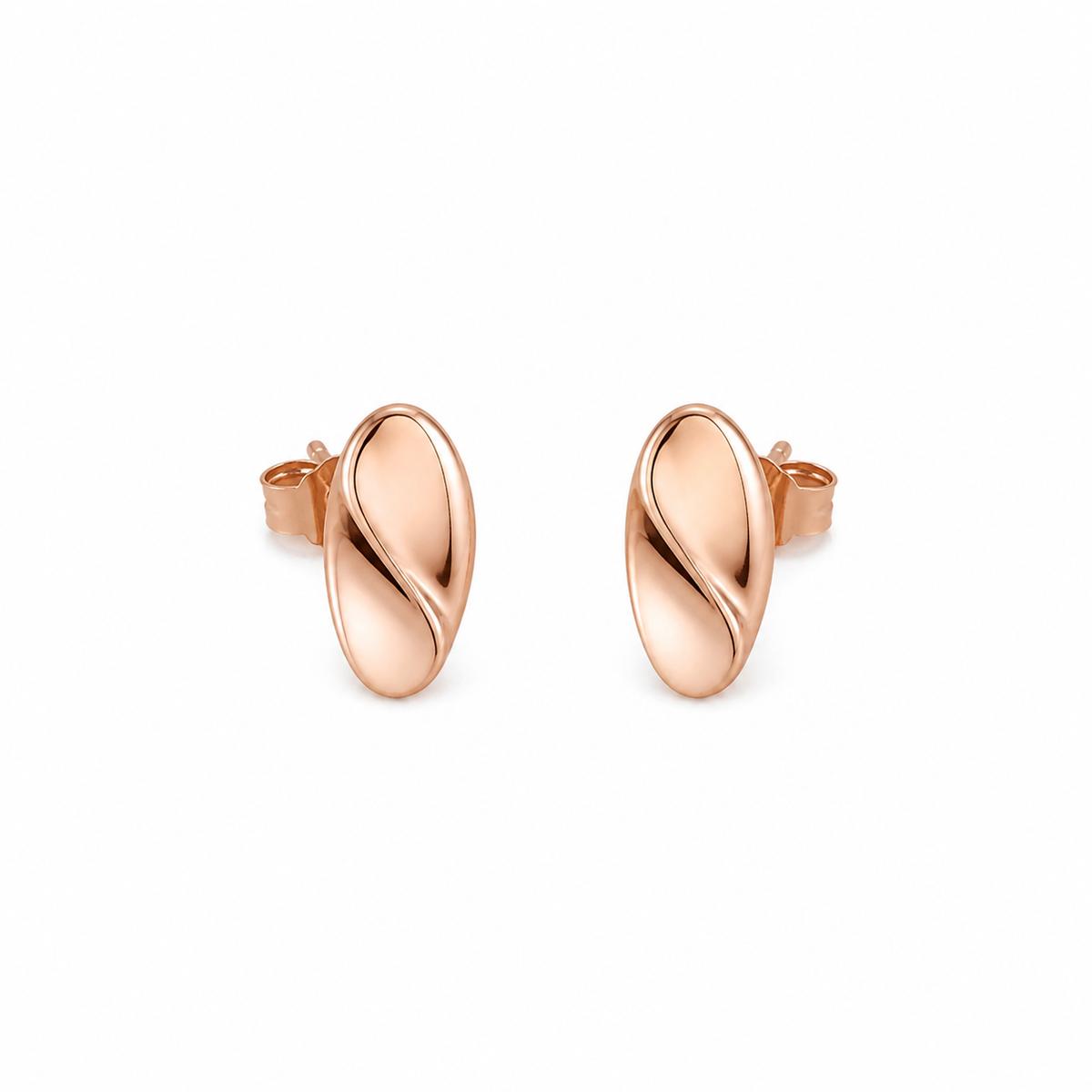 Rose Gold Mira Polished Petal Earrings product image 1