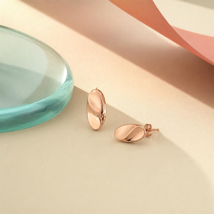 Rose Gold Mira Polished Petal Earrings product image 2