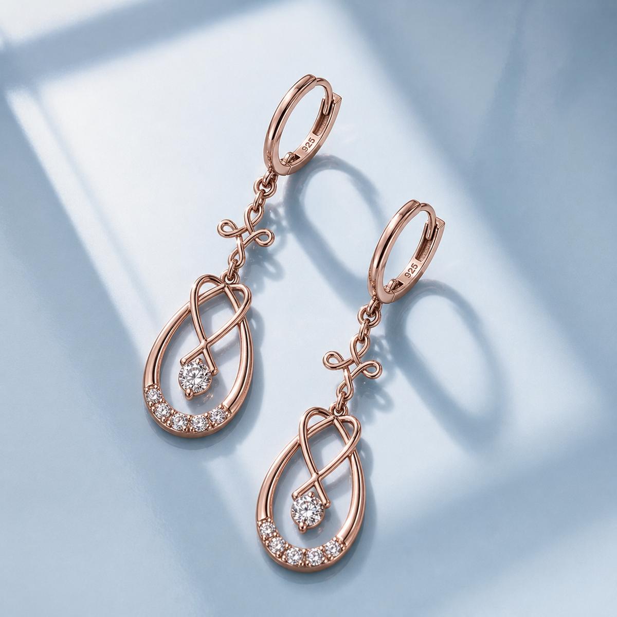 Rose Gold Mira Teardrop Earrings product image 4