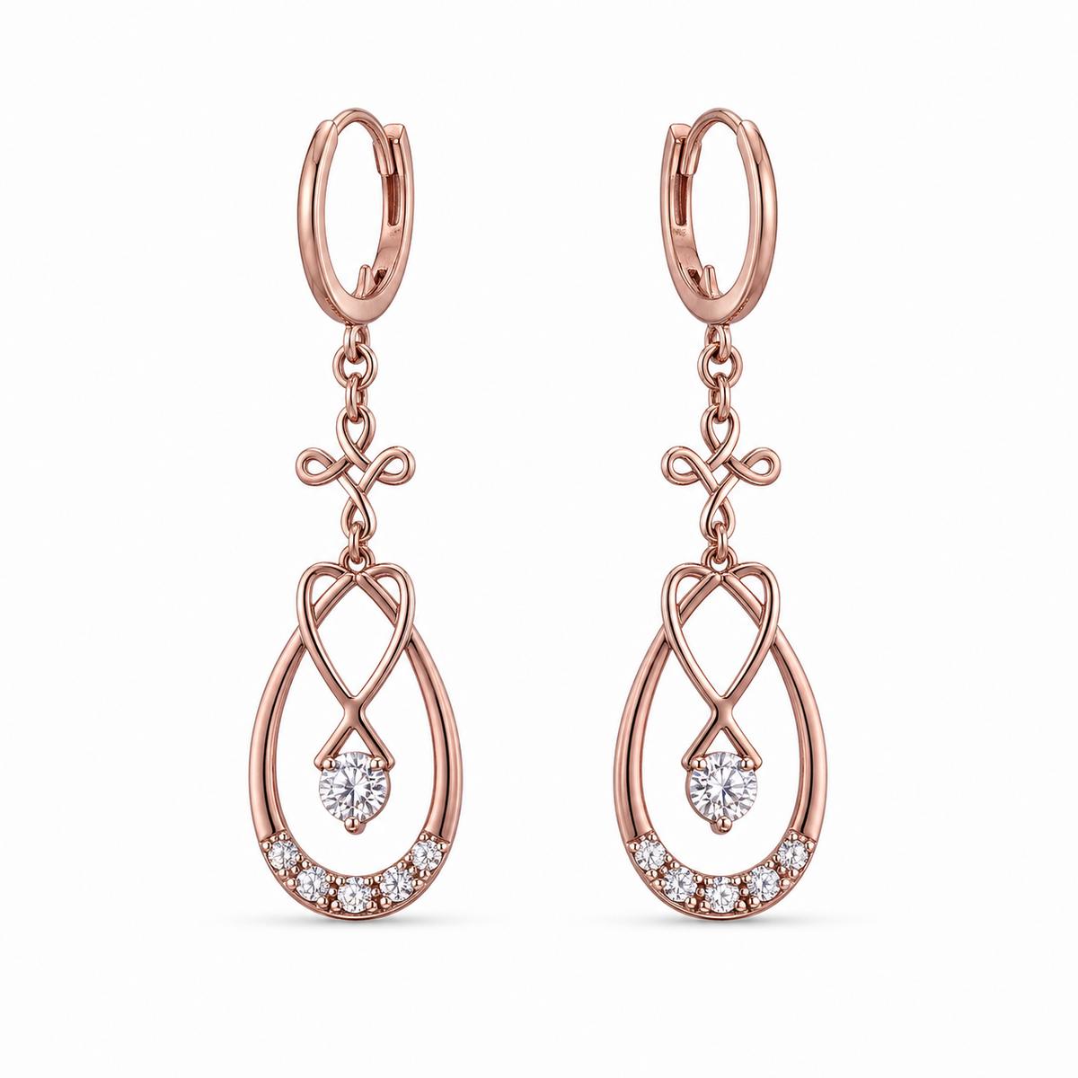 Rose Gold Mira Teardrop Earrings product image 1