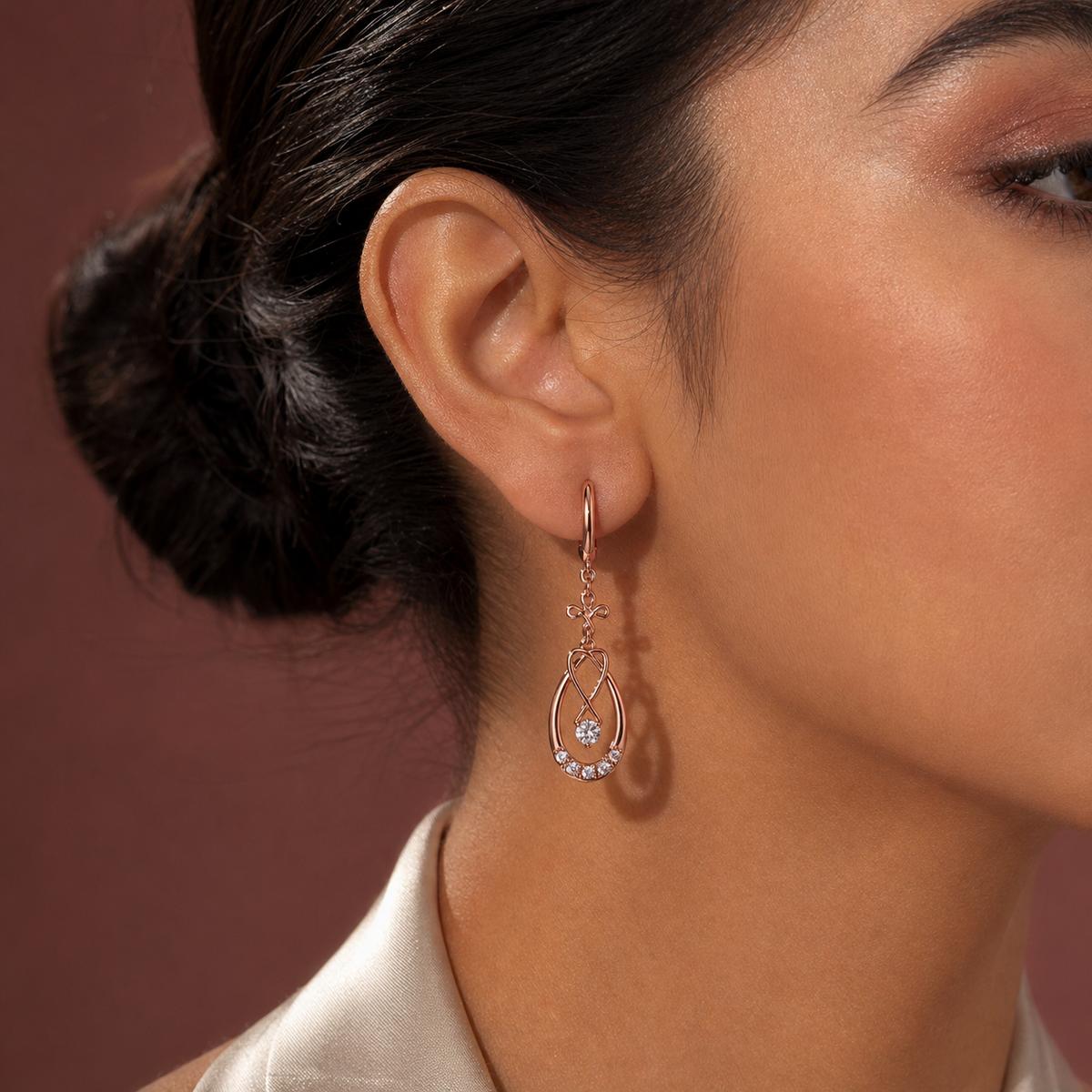Rose Gold Mira Teardrop Earrings product image 7