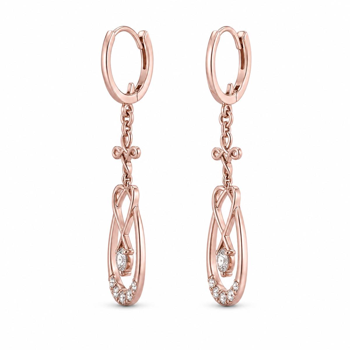 Rose Gold Mira Teardrop Earrings product image 3