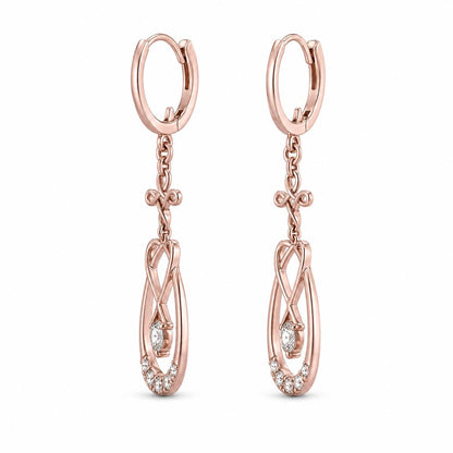 Rose Gold Mira Teardrop Earrings product image 3