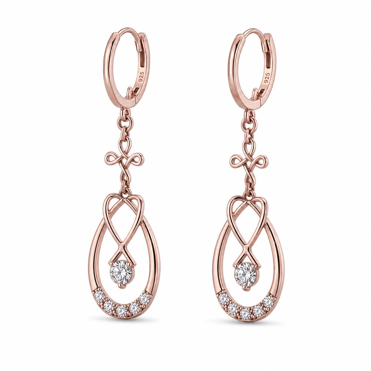 Rose Gold Mira Teardrop Earrings product image 2