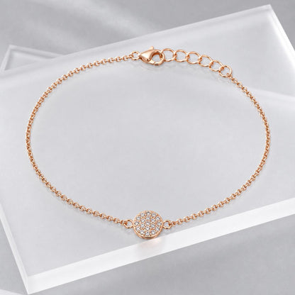 Rose Gold Moonlit Disc Anklet product image 4