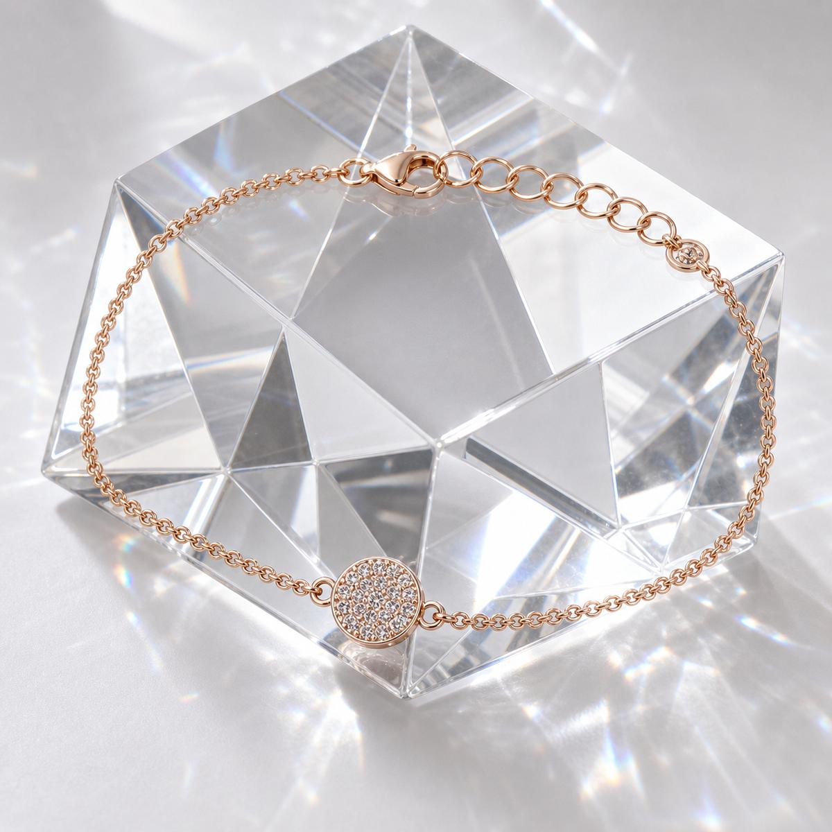 Rose Gold Moonlit Disc Anklet product image 5