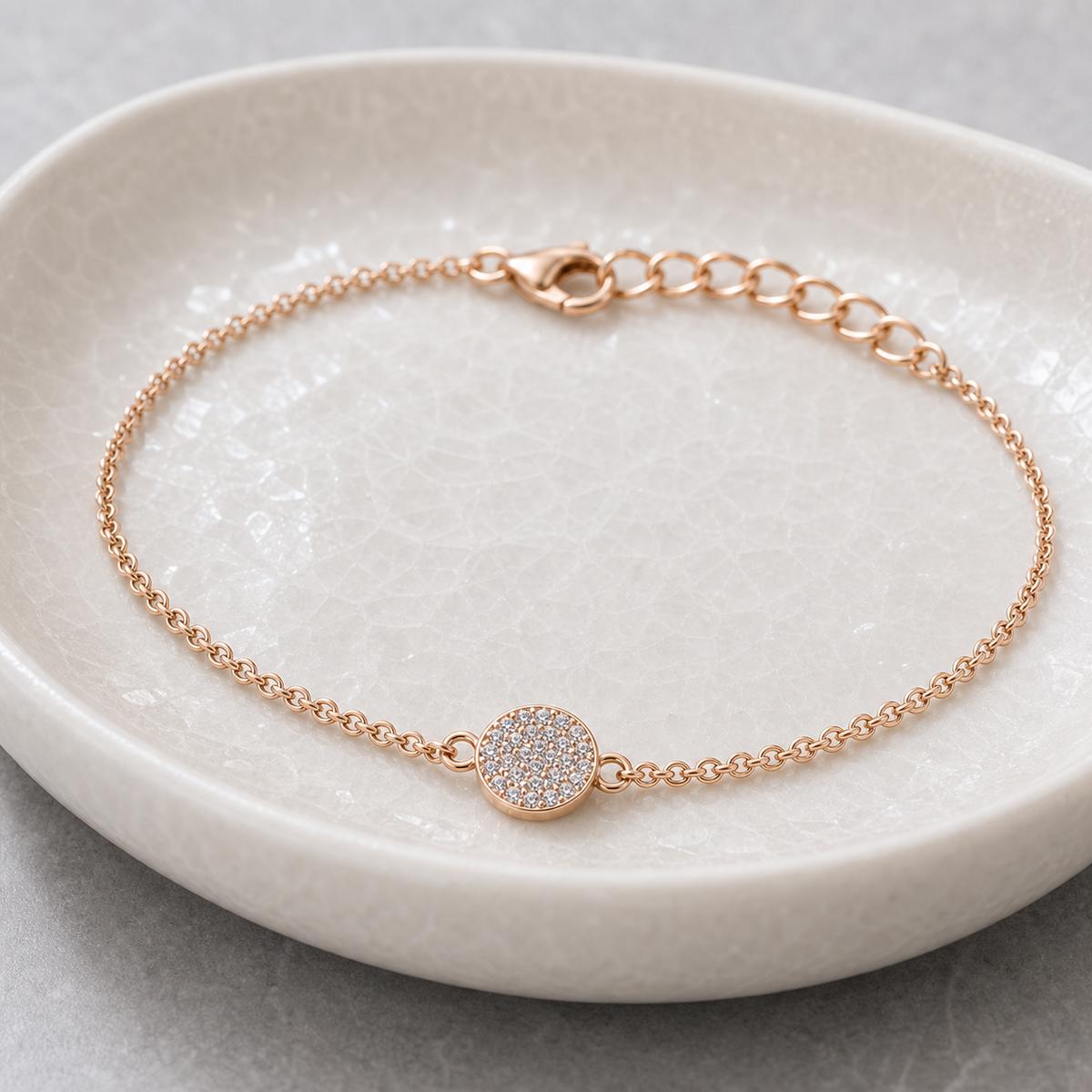 Rose Gold Moonlit Disc Anklet product image 6