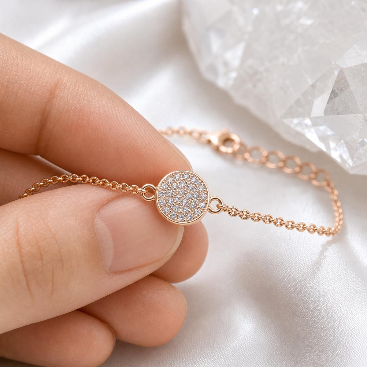 Rose Gold Moonlit Disc Anklet product image 11