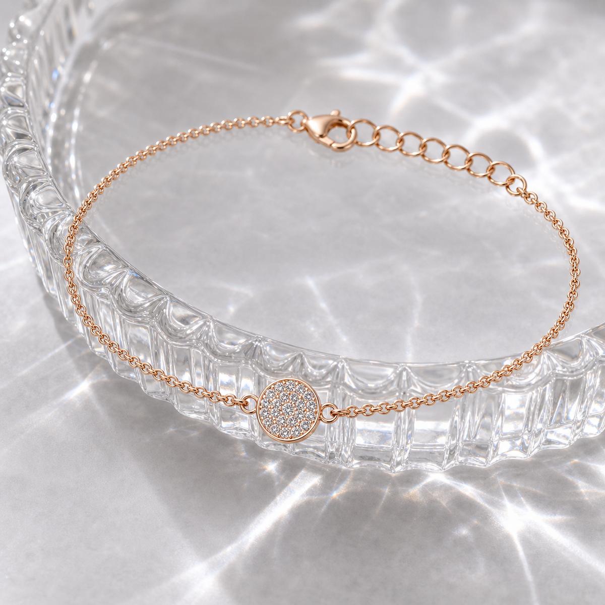 Rose Gold Moonlit Disc Anklet product image 12