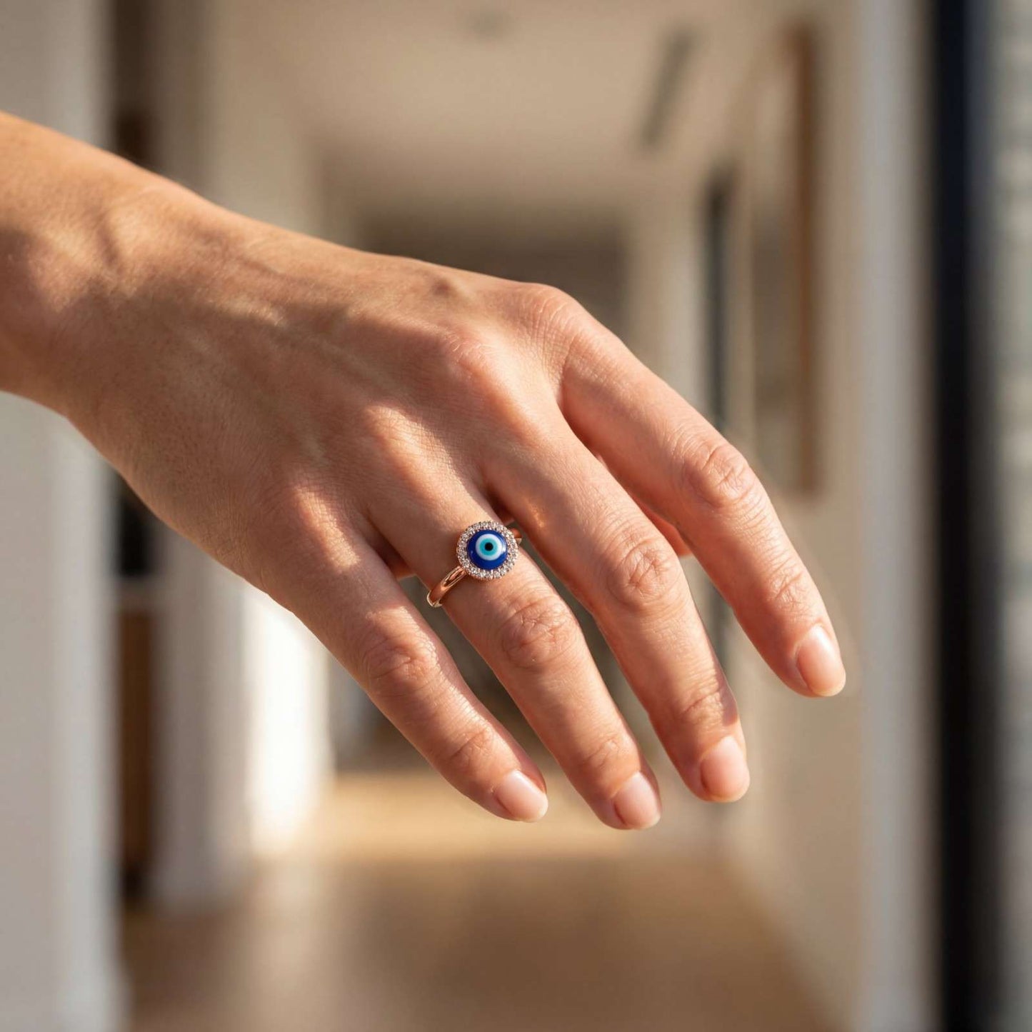 Rose Gold Adjustable Nazar Ring product image 5
