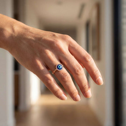 Rose Gold Adjustable Nazar Ring product image 5