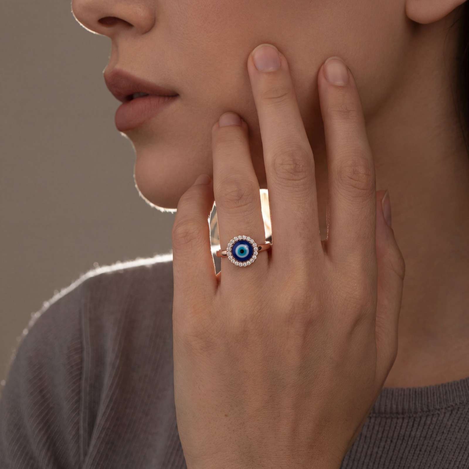 Rose Gold Adjustable Nazar Ring product image 6