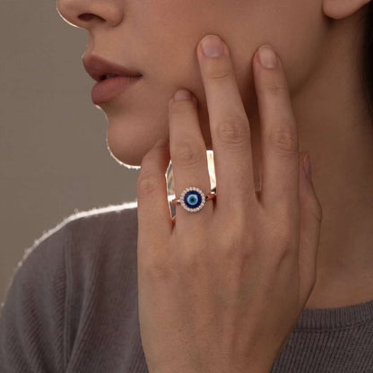 Rose Gold Adjustable Nazar Ring product image 6