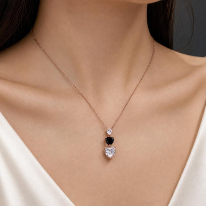 Rose Gold Noir Heart Cascade Necklace product image 3