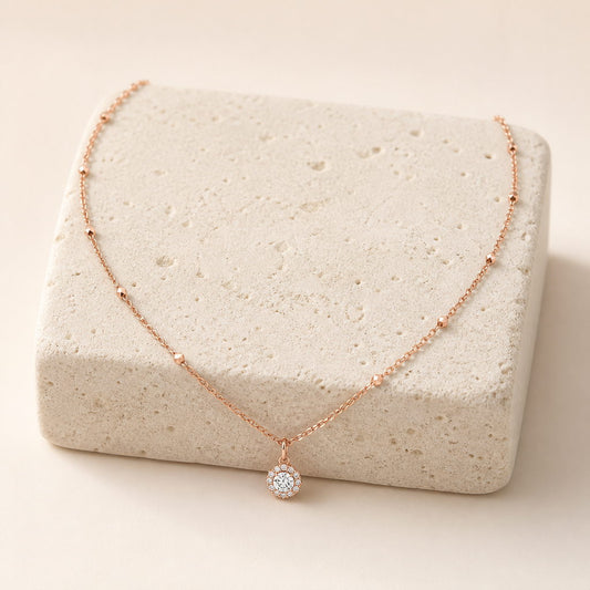 Rose Gold Noir Orbit Pendant product image 2