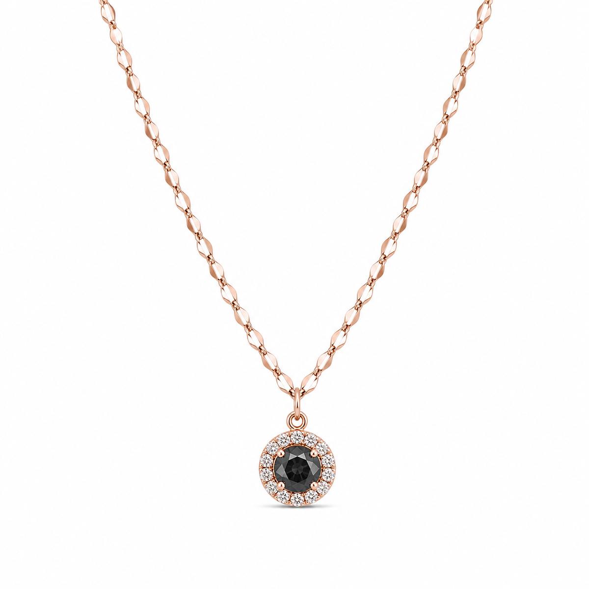 Rose Gold Noir Orbit Pendant product image 1