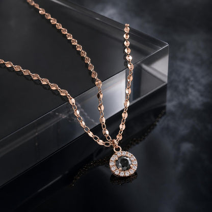 Rose Gold Noir Orbit Pendant product image 2