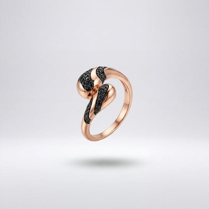 Rose Gold Adjustable Noir Wave Ring product image 1