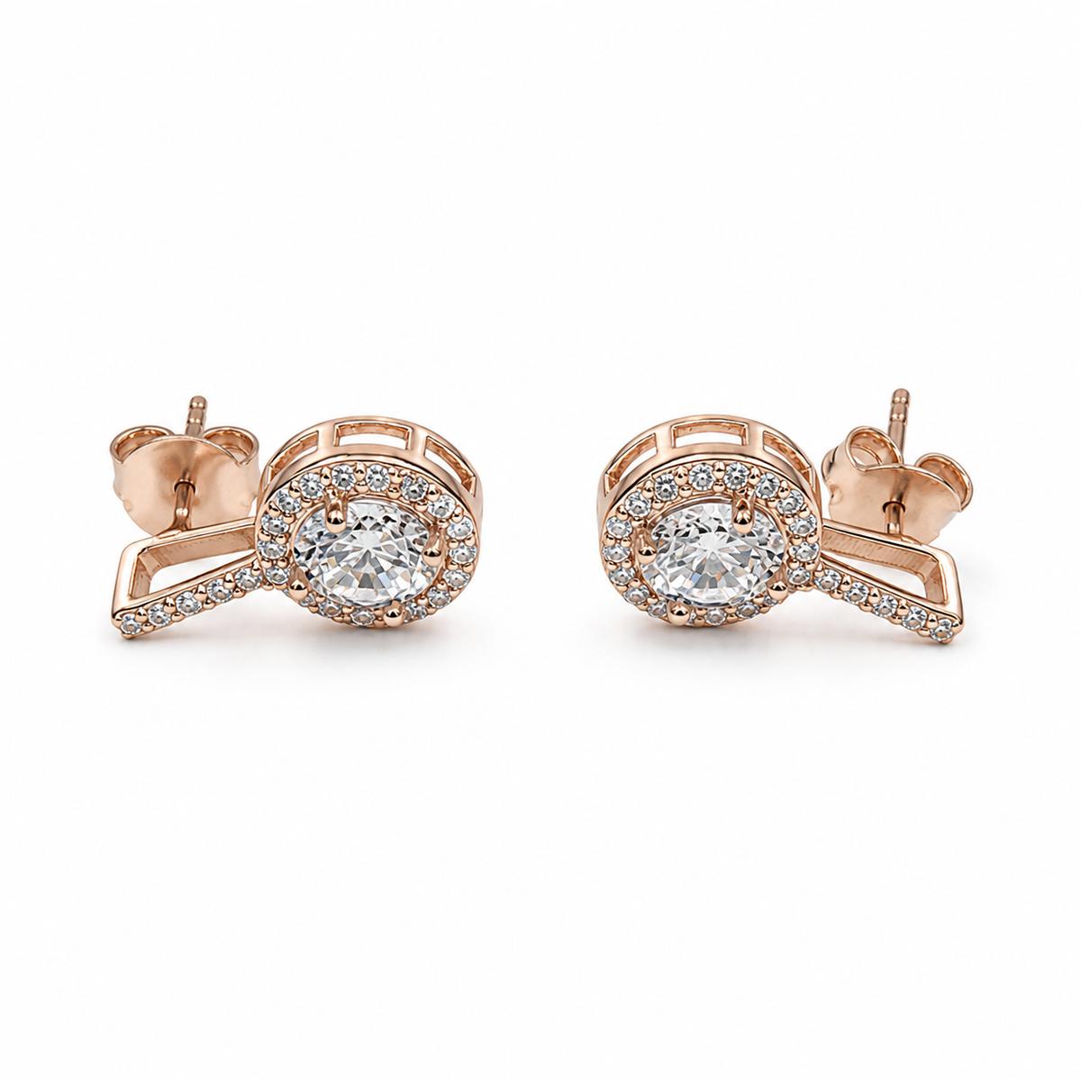 Rose Gold Noor Halo Swing Earrings product image 1