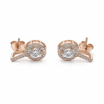 Rose Gold Noor Halo Swing Earrings product image 1