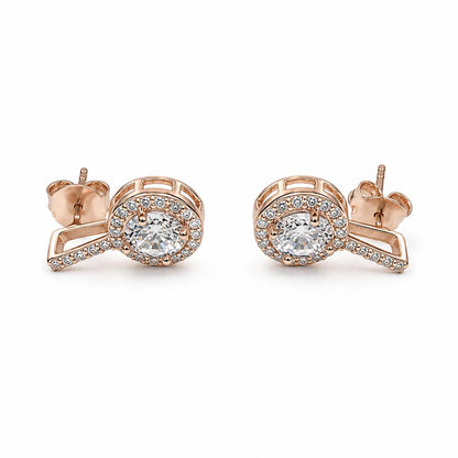 Rose Gold Noor Halo Swing Earrings product image 1