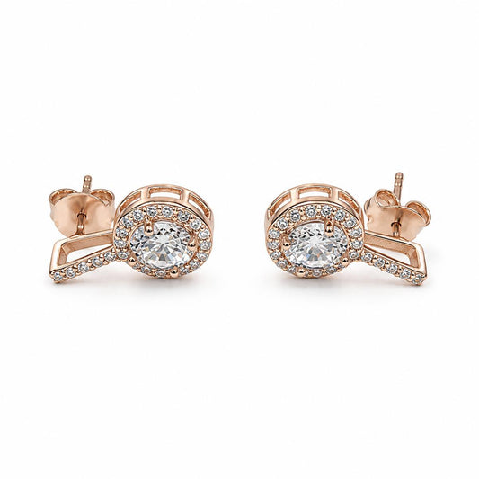 Rose Gold Noor Halo Swing Earrings product image 1