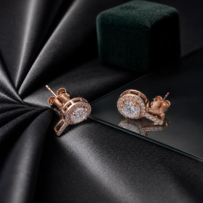 Rose Gold Noor Halo Swing Earrings product image 2