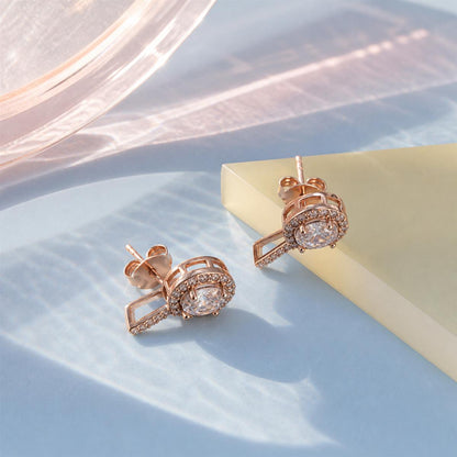 Rose Gold Noor Halo Swing Earrings product image 5