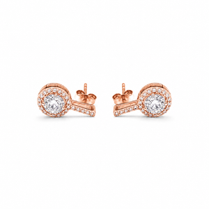 Rose Gold Noor Halo Swing Earrings