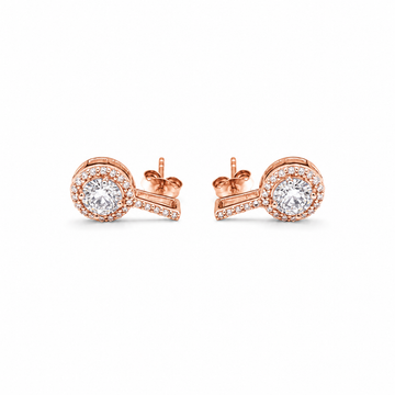 Rose Gold Noor Halo Swing Earrings