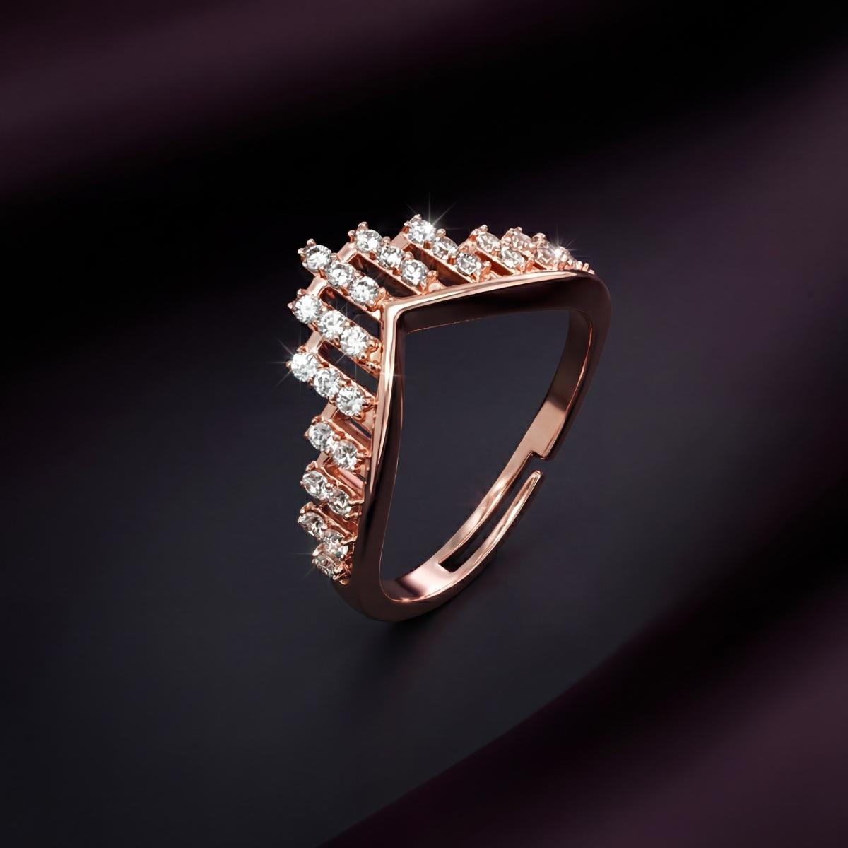 Rose Gold Adjustable Nova Ring design detail