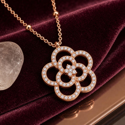 Rose Gold Oria Bloom Pendant design detail