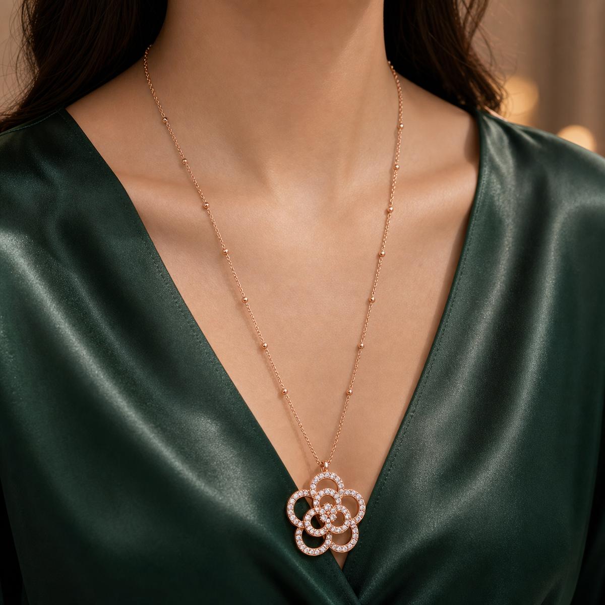 Rose Gold Oria Bloom Pendant product image 3