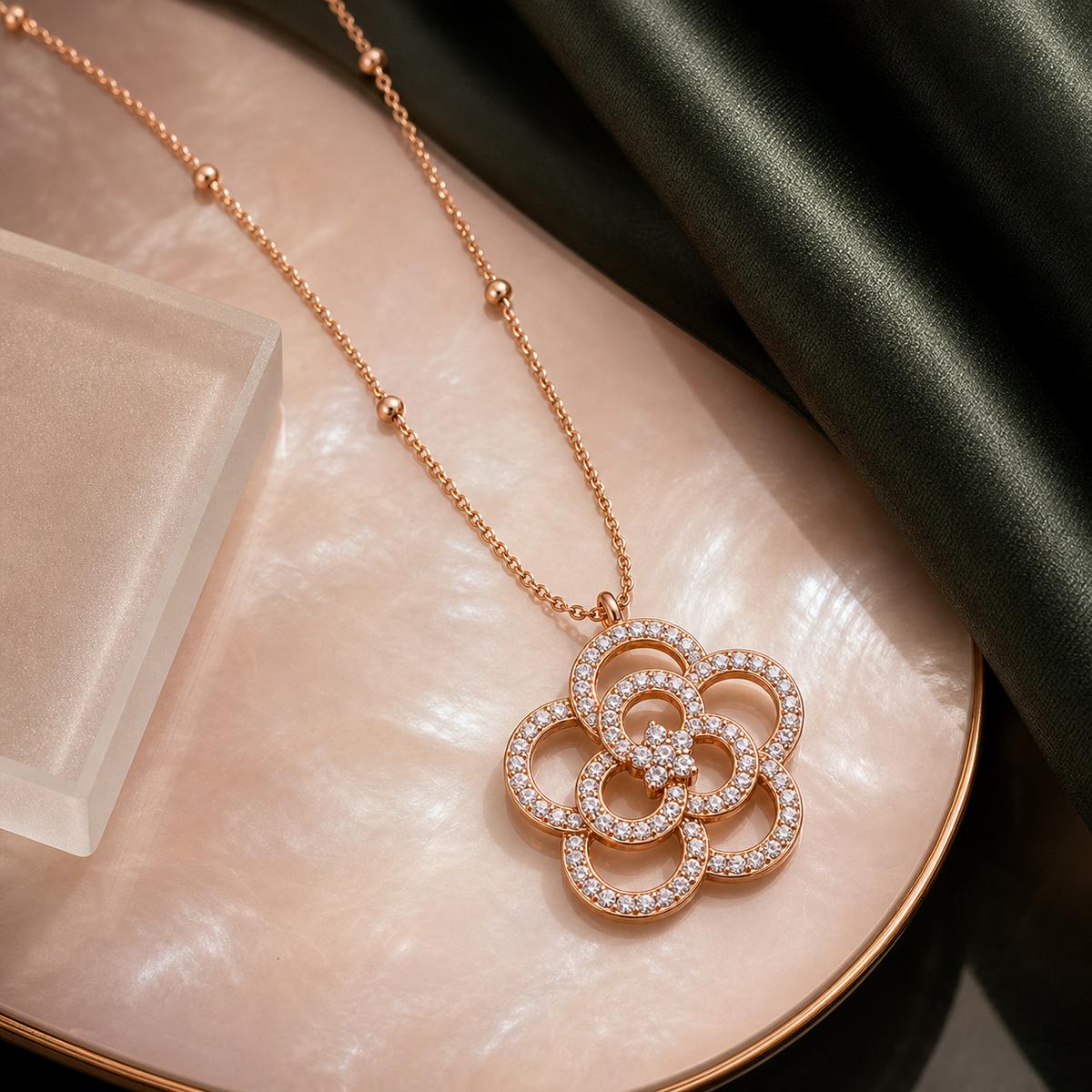 Rose Gold Oria Bloom Pendant product image 2