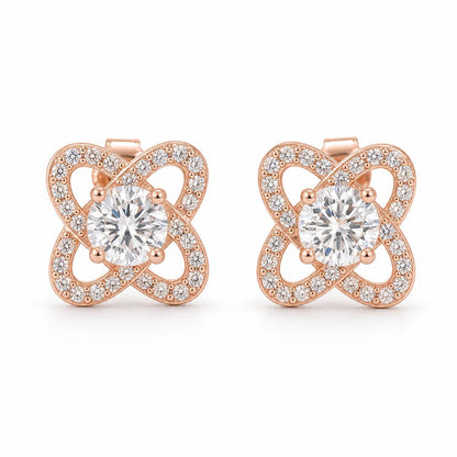 Rose Gold Oria Clover Bloom Earrings product image 1
