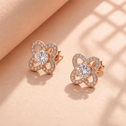 Rose Gold Oria Clover Bloom Earrings product image 5