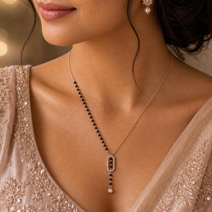 Rose Gold Oval Cascade Mangalsutra product image 4