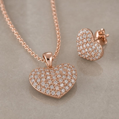 Rose Gold Pave Heart Glow Jewellery Set product image 4
