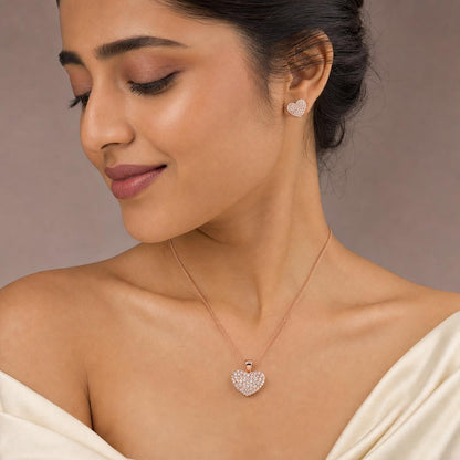 Rose Gold Pave Heart Glow Jewellery Set product image 6