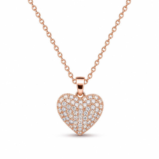 Rose Gold Pave Heart Pendant product image 1