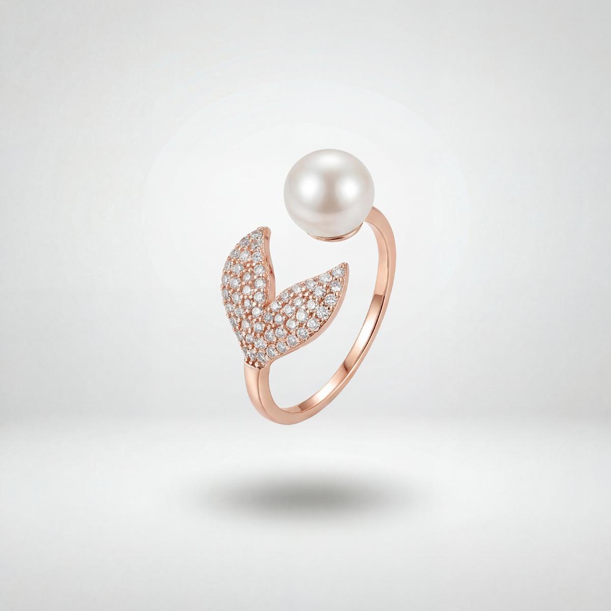 Rose Gold Adjustable Pearl Bloom Ring product image 1