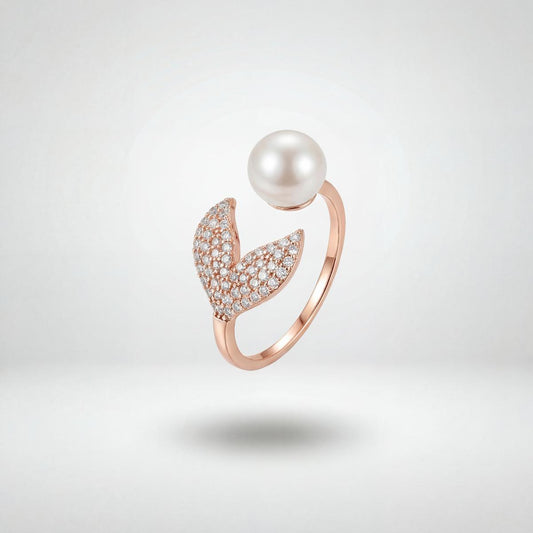 Rose Gold Adjustable Pearl Bloom Ring product image 1