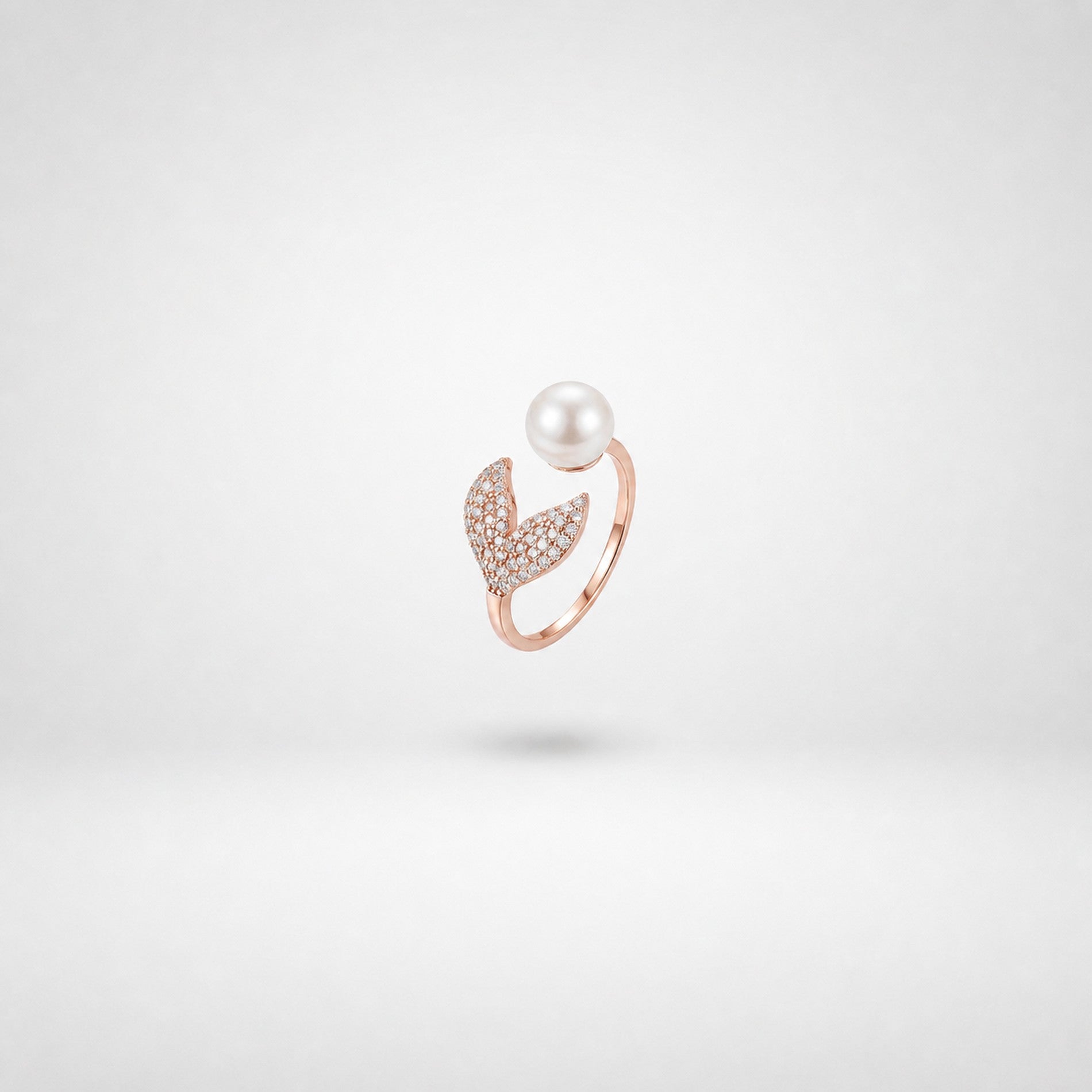 Rose Gold Adjustable Pearl Bloom Ring product image 6