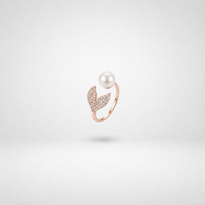 Rose Gold Adjustable Pearl Bloom Ring product image 6