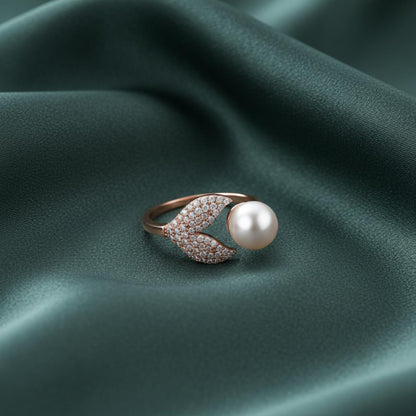Rose Gold Adjustable Pearl Bloom Ring product image 2