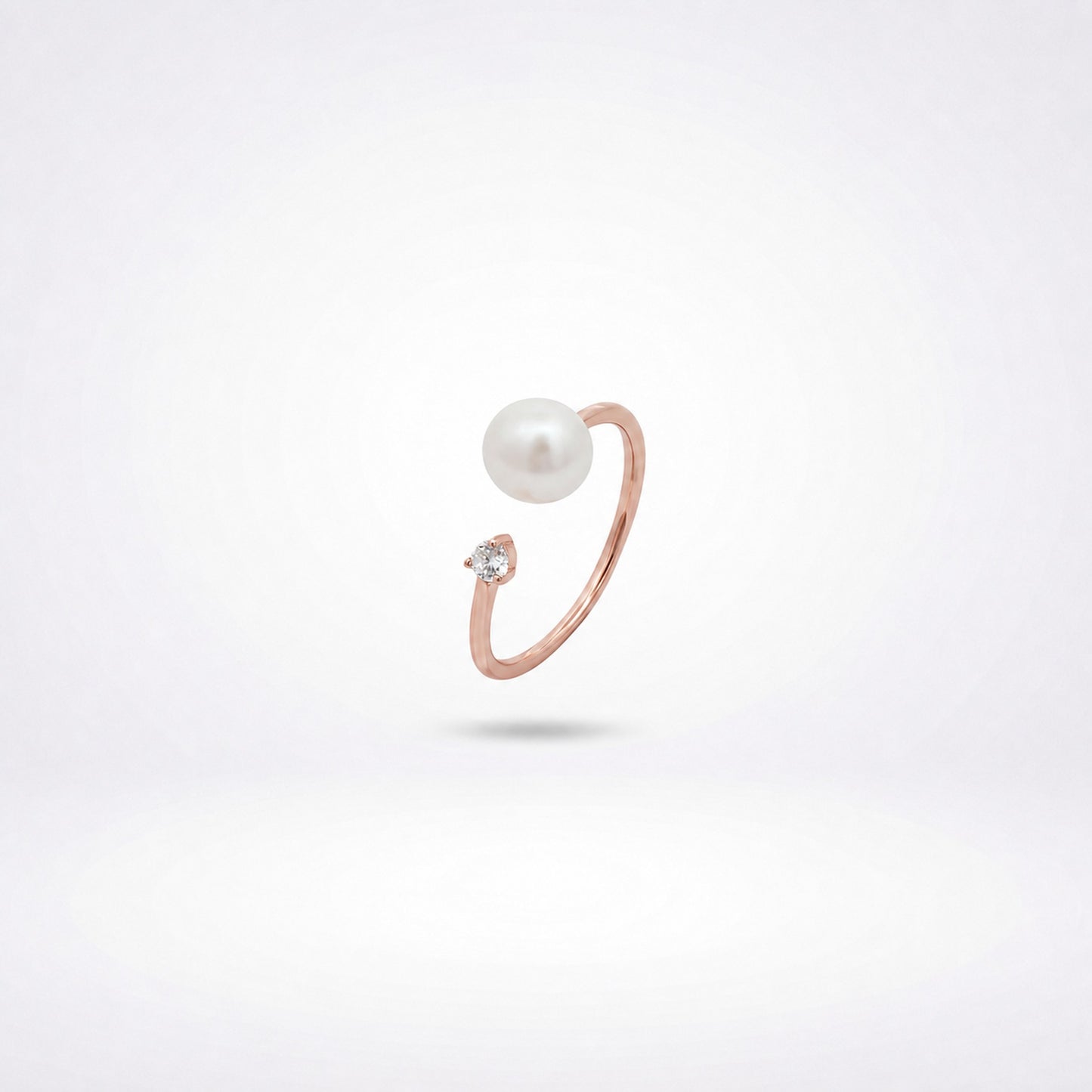Rose Gold Adjustable Pearl Duo Ring product image 2