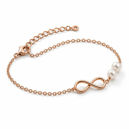 Rose Gold Pearl Infinity Bracelet product image 8