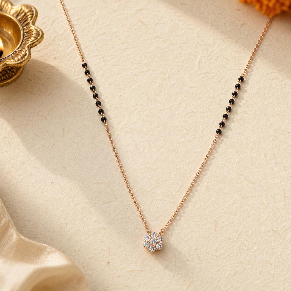 Rose Gold Petal Spark Mangalsutra product image 5
