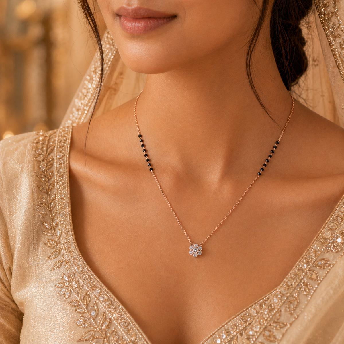 Rose Gold Petal Spark Mangalsutra product image 4